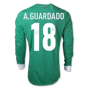 adidas Mexico 11/13 A. GUARDADO Home Long Sleeve Soccer Jersey