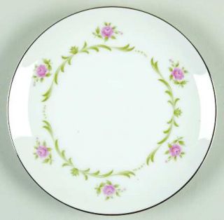Style House Serenade Bread & Butter Plate, Fine China Dinnerware   Pink Flowers,