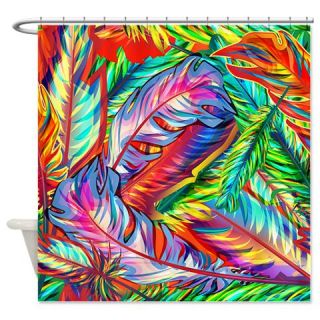  Bright Feathers Shower Curtain  Use code FREECART at Checkout