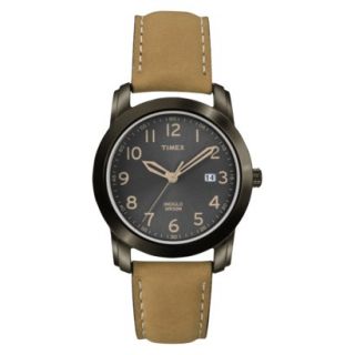 Mens Timex Leather Case Watch   Brown/Black