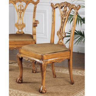 Design Toscano English Chippendale Fabric Side Chair AF1007
