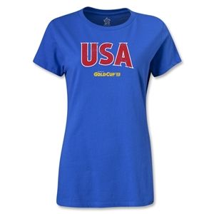 hidden CONCACAF Gold Cup 2013 Womens USA T Shirt (Royal)