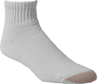 Mens Gold Toe Ultra Tec® Quarter 2186P (12 Pairs)   White Athletic Socks