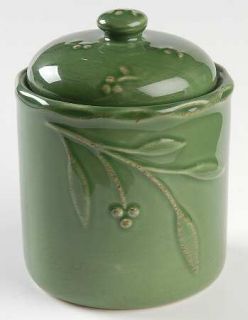 Signature Bella Green (Basil) Sugar Bowl & Lid, Fine China Dinnerware   Stonewar