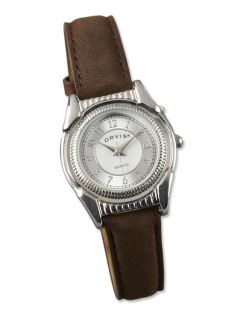Coin edge Mixed leather Watch