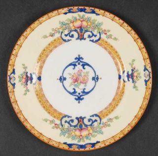 Royal Worcester Cordova (Yellow Border)  Bread & Butter Plate, Fine China Dinner