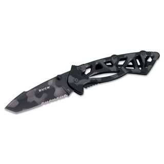 Buck Bones Tiger Stripe Knife 0870cmx (Black camouflageBlade materials 420 HC stainless steelHandle materials Stainless steelBlade length 3 InchHandle length 4.5 inchesWeight 0.35Dimensions 5.5 x 2.375 x 1.5 inches )