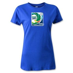 FIFA World Cup 2014 FIFA Confederations Cup 2013 Womens Emblem T Shirt (Royal)