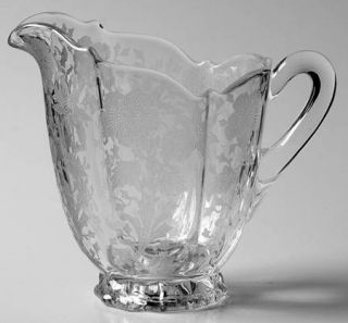 Cambridge Wildflower Clear 3900/41 Shape Creamer   Stem #3121, Clear,  Etched,No