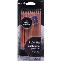 Reeves Sketching 10 Pencil Set W/sharpener