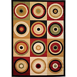 Squares And Circles Multi Area Rug (33 X 53)