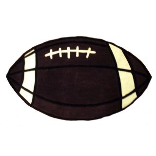 Hand tufted Football shaped Rug (24 X 4)