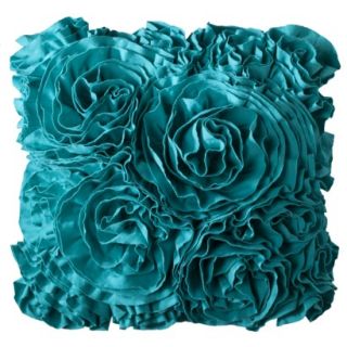 Xhilaration Jersey Ruffle Decorative Pillow   Turquoise