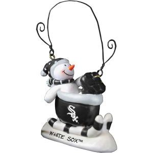 Chicago White Sox Sledding Snowman Ornament