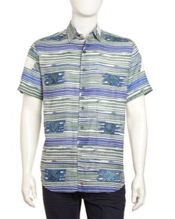 Bold Woven Short Sleeve Shirt, Multicolor