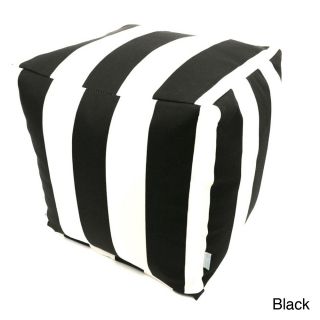 Indoor/outdoor Majestic Home Goods Vertical Stripe Small Cube Pillow