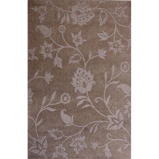 Hand woven Natural Lotus Blended Wool Rug (5 X 8)
