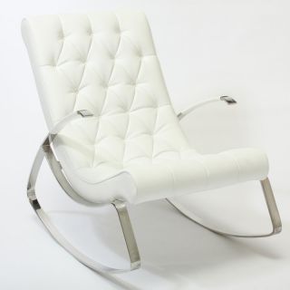Tufted Rocking Chair   White   258638
