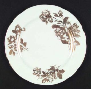 Hammersley Hammersley Rose Salad Plate, Fine China Dinnerware   Gold Roses, Scal