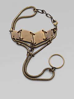 Bliss Lau Calder Antiqued Chain Bracelet   Brass