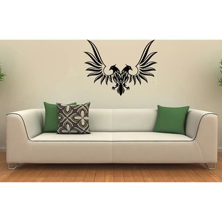 Heraldic Eagle Vinyl Wall Decal (Glossy blackEasy to applyDimensions 25 inches wide x 35 inches long )