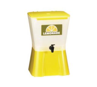 Tablecraft Beverage Dispenser, 3 Gallon, Yellow Base, Poly, Tomlinson Faucet, NSF