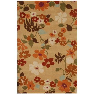 Hand tufted Aledo 131 Beige Floral Wool Blend Rug (5 X 8) (BeigePattern FloralTip We recommend the use of a non skid pad to keep the rug in place on smooth surfaces.All rug sizes are approximate. Due to the difference of monitor colors, some rug colors 