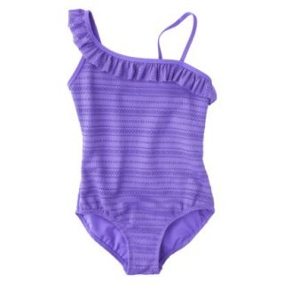 Xhilaration Girls 1 Piece Swimsuit   Purple L