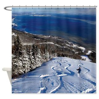  Snow Skiing Shower Curtain  Use code FREECART at Checkout