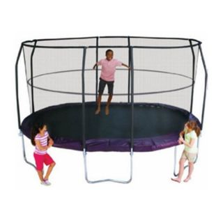 Bazoongi JumpPod 8 x 14 ft. Premium Oval Trampoline with Enclosure Multicolor  