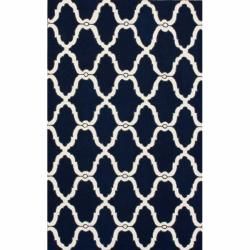 Nuloom Handmade Moroccan Trellis Navy Wool Rug (5 X 8) (IvoryPattern AbstractTip We recommend the use of a non skid pad to keep the rug in place on smooth surfaces.All rug sizes are approximate. Due to the difference of monitor colors, some rug colors m