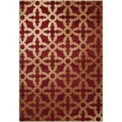 Woven Red Armoire Olefin Rug (53 X 76)