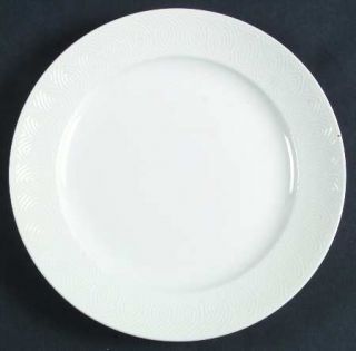 Royal Copenhagen Salto Dinner Plate, Fine China Dinnerware   All White, Embossed