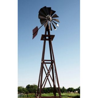 Decorative Bronze Powder Coated Metal Backyard Windmill   BYW0004