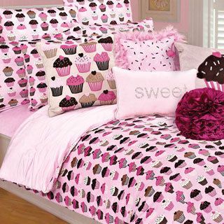 Microplush Cupcakes 3 piece Comforter Set