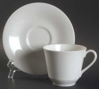 Royal Doulton Innocence Flat Cup & Saucer Set, Fine China Dinnerware   All White