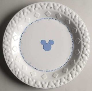 Disney Gourmet Mickey (Blue Embossed) Dinner Plate, Fine China Dinnerware   Blue