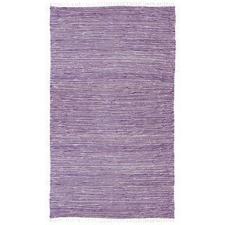Purple Reversible Chenille Flat Weave Rug (5 X 8)