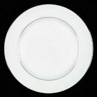 Mikasa Citation Dinner Plate, Fine China Dinnerware   White & Platinum