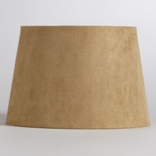 Natural Suede Accent Lamp Shade   World Market