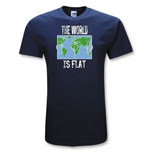 365 Inc The World is Flat Soccer T Shirt (Navy)