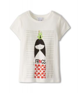 Little Marc Jacobs Jersey Ms Marc Printed S/S Tee Girls T Shirt (Beige)
