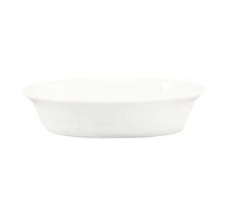CAC International 9 oz Accessories Oval Baking Dish   6 3/4x5 7/8x1 1/2, Porcelain, Bone White