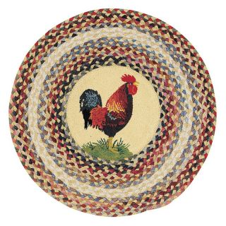 Capel Rugs Clarendon Area Rug   Roosters Multicolor   0610CS0036100, 3 ft. Round