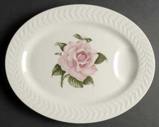 Haviland Regents Park Rose 13 Oval Serving Platter, Fine China Dinnerware   New