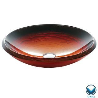 Vigo Magma Glass Vessel Bathroom Sink