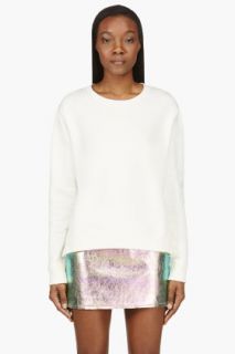 Acne Studios Ivory Angle Fleece Sweatshirt