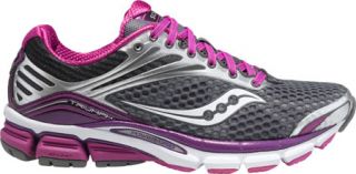 Womens Saucony Triumph 11   Grey/Purple Running Shoes
