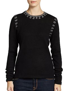Cashmere Whipstitched Crewneck Sweater