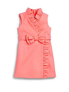 MILLY MINIS Toddlers & Little Girls Ruffled Wrap Dress   Peach